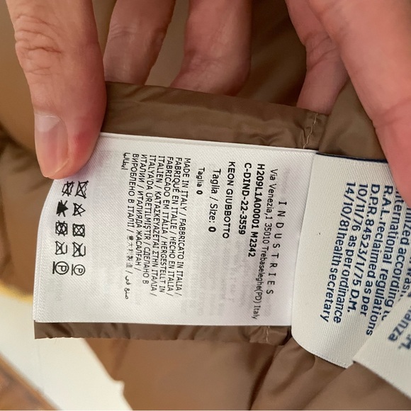 Brand New Moncler x Palm Angels Keon Jacket sz 0 Gold Yellow Metallic - Picture 6 of 14